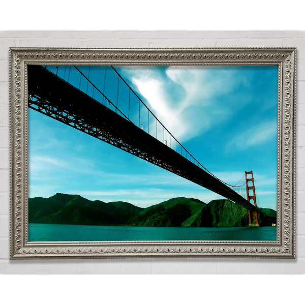 Bright Star San Francisco Silveren Gate Bridge Blue View Einzelner